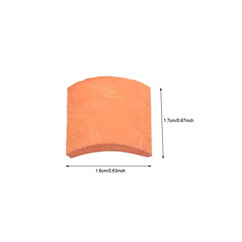 Yardwe 80-Piece Miniature Roof Tiles – 1:16 Scale Pottery Clay for Dollhouse, Diorama, and Model Building