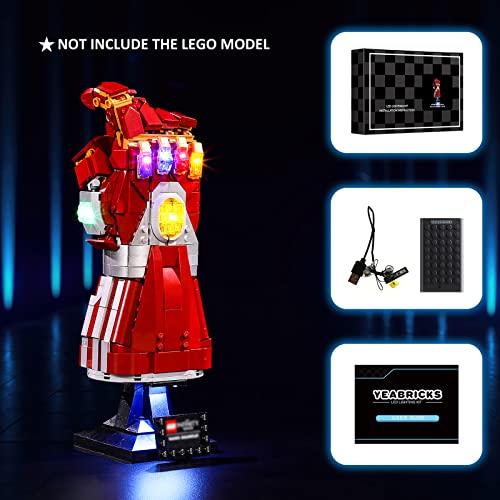 YEABRICKS LED Light Kit for LEGO 76223 Nano Gauntlet - Not Including LEGO Set