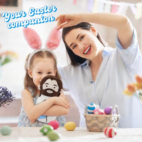 Yelakey Jesus and Mary Plush Dolls Set - 8 Inch Christian Stuffed Toys for Easter and Christmas Gifts