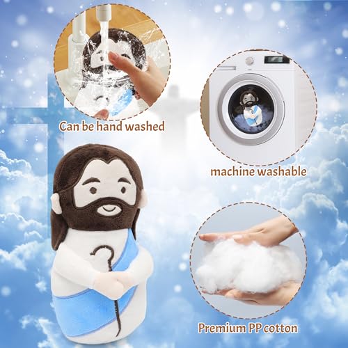 Yelakey Jesus and Mary Plush Dolls Set - 8 Inch Christian Stuffed Toys for Easter and Christmas Gifts