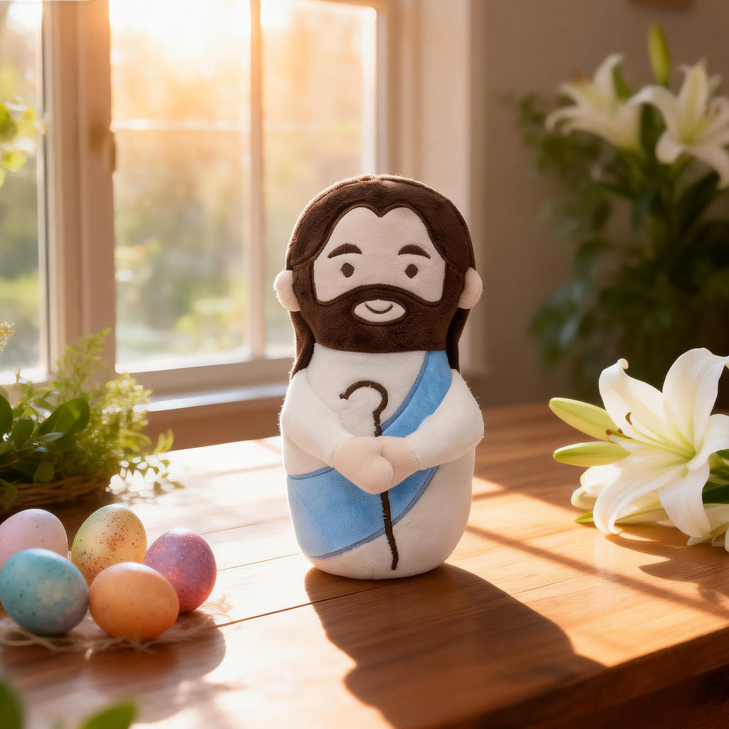 Yelakey Jesus and Mary Plush Dolls Set - 8 Inch Christian Stuffed Toys for Easter and Christmas Gifts