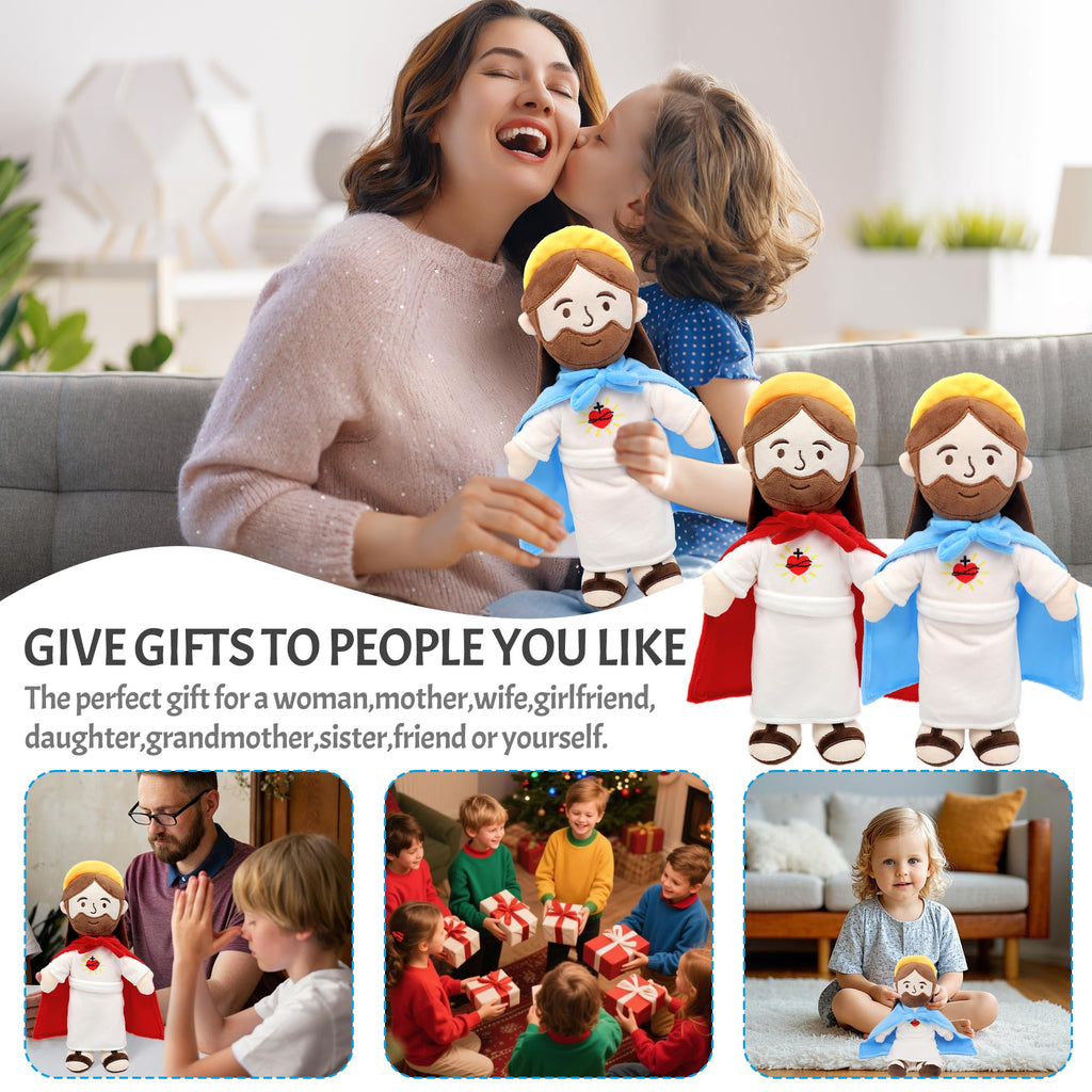 Yelakey Jesus Plush Doll 13 Inch - Soft Stuffed Religious Toy for Kids