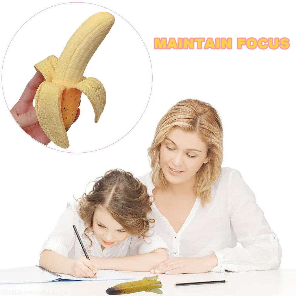 Yellow Banana Squishy Stress Relief Toy – Soft, Scented, Cute Gift for Kids and Adults