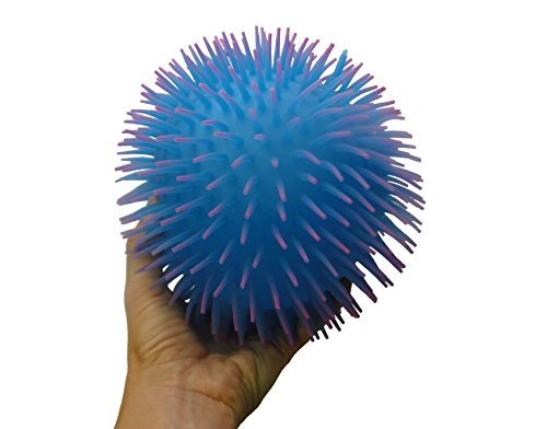 Yellow Jumbo 9-Inch Knobby Puffer Sensory Ball by Curious Minds Busy Bags