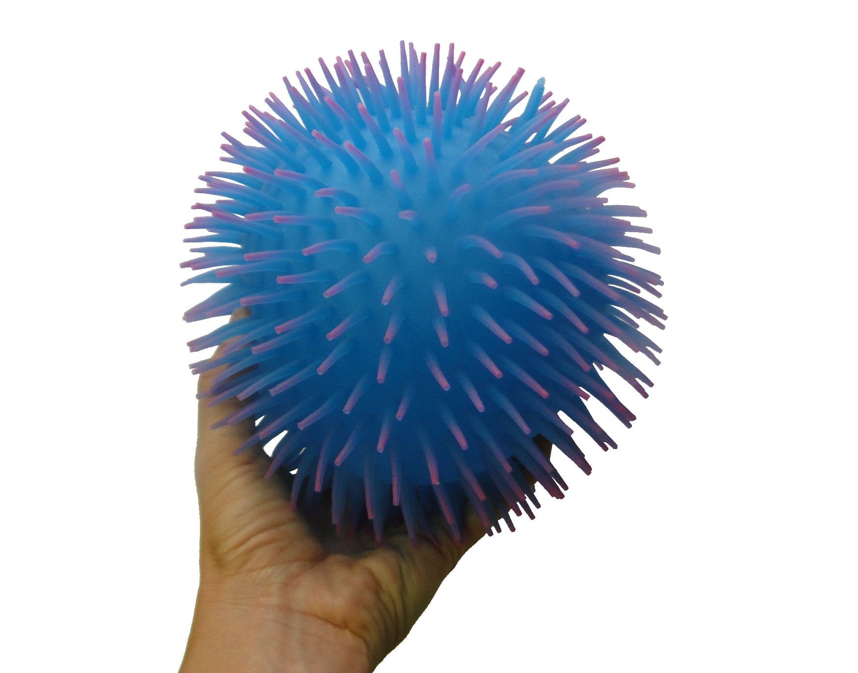 Yellow Jumbo 9-Inch Knobby Puffer Sensory Ball by Curious Minds Busy Bags