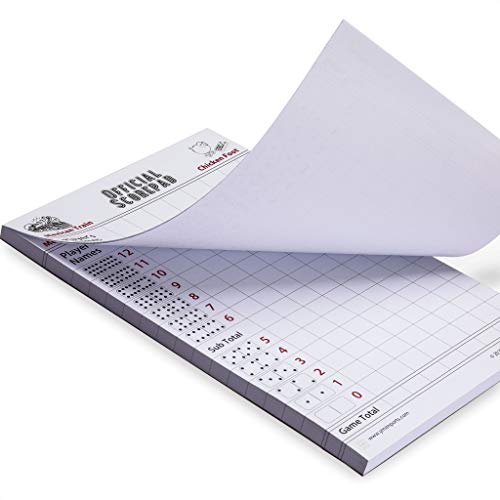 Yellow Mountain Imports 3-Pack Mexican Train & Chicken Foot Dominoes Scorepad – 180 Sheets