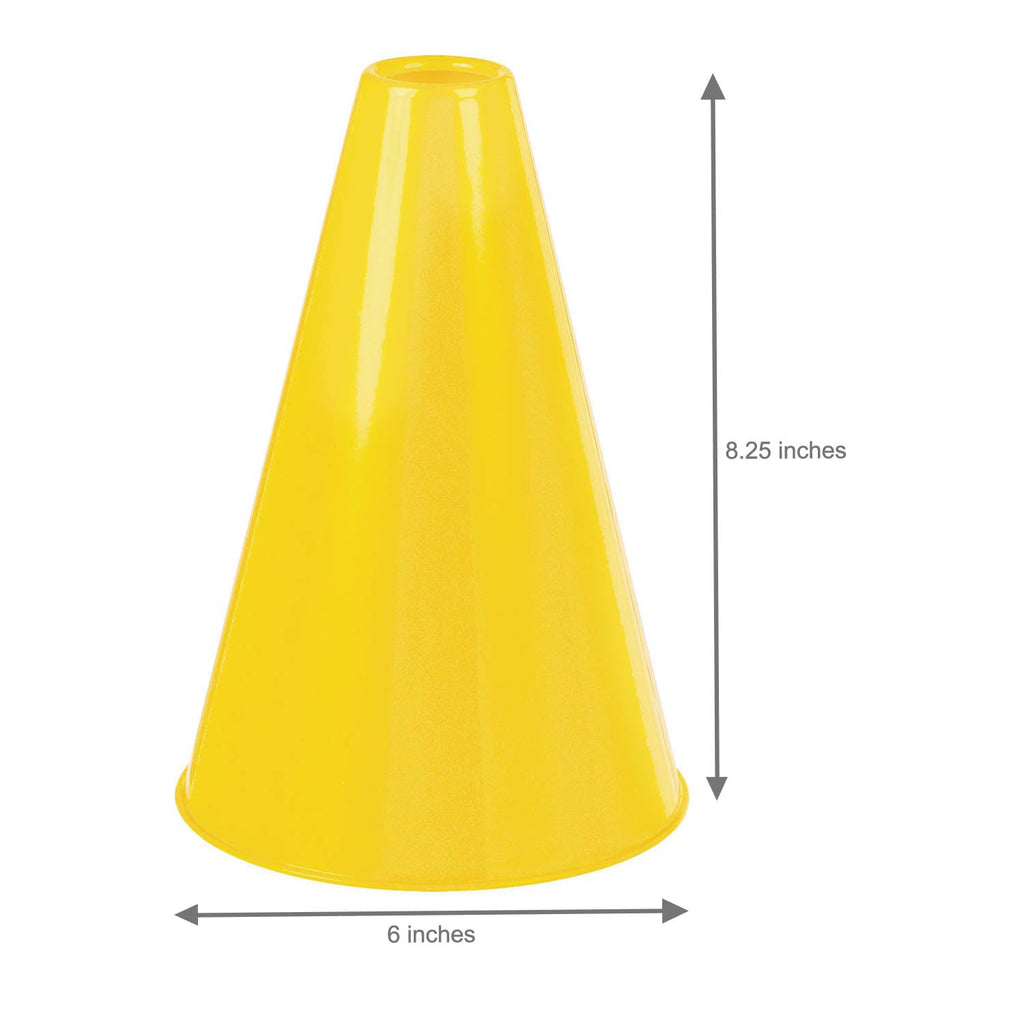 Yellow Plastic Megaphone by Amscan – Handheld, No Batteries Needed, 9.2 x 5.5 x 5.5 inches, for Sports, Cheerleading & Party Noise