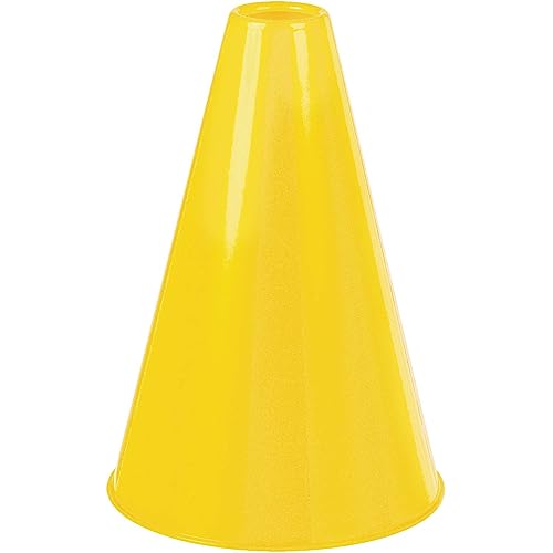 Yellow Plastic Megaphone by Amscan – Handheld, No Batteries Needed, 9.2 x 5.5 x 5.5 inches, for Sports, Cheerleading & Party Noise