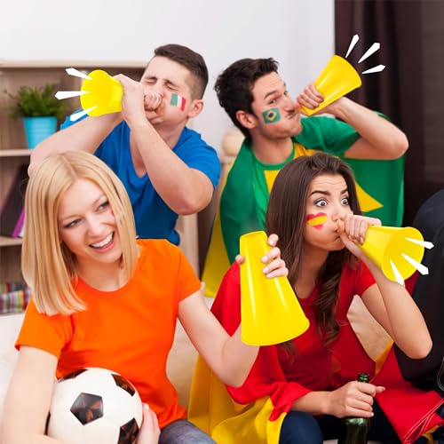 Yellow Plastic Megaphone by Amscan – Handheld, No Batteries Needed, 9.2 x 5.5 x 5.5 inches, for Sports, Cheerleading & Party Noise
