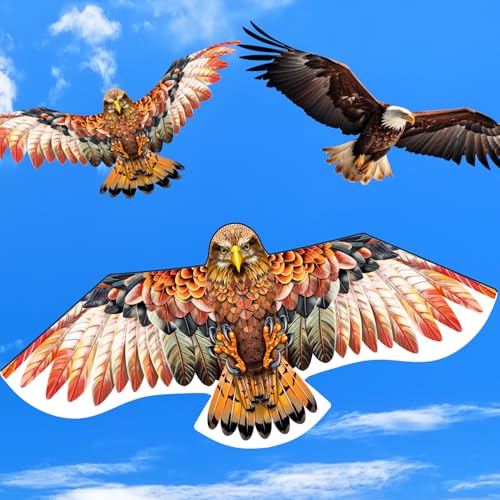 YFAFENGS Giant Red Eagle Kite – Durable Outdoor Kite for Adults and Kids, Easy to Fly at Beach or Park
