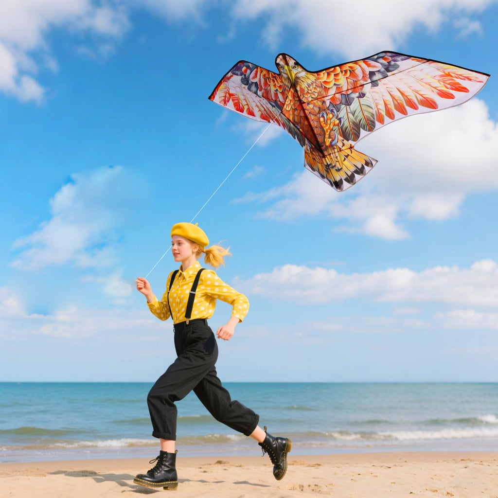 YFAFENGS Giant Red Eagle Kite – Durable Outdoor Kite for Adults and Kids, Easy to Fly at Beach or Park