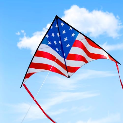 YFAFENGS Large Delta Kite for Kids & Adults – Waterproof, Easy to Fly with Line and Handle