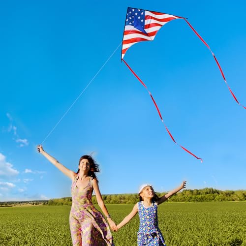 YFAFENGS Large Delta Kite for Kids & Adults – Waterproof, Easy to Fly with Line and Handle