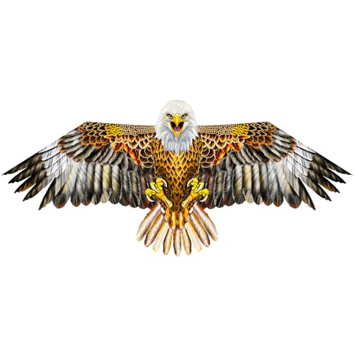 YFAFENGS Realistic Bald Eagle Kite – Durable Polyester Kite for Adults & Kids, Easy to Fly at Beach or Park