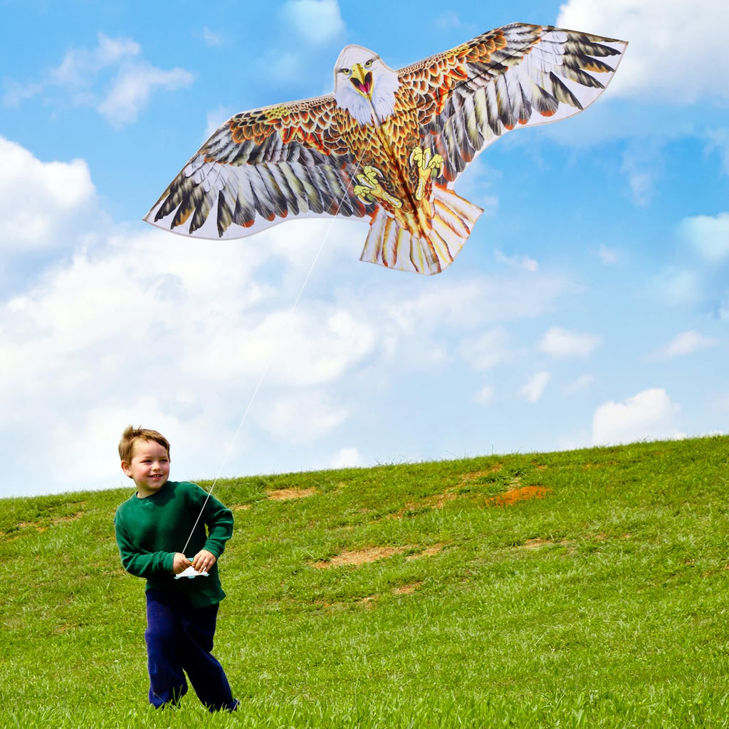 YFAFENGS Realistic Bald Eagle Kite – Durable Polyester Kite for Adults & Kids, Easy to Fly at Beach or Park