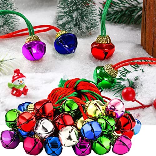 yfstyle Christmas Bell Necklace and Bracelet Set – 16-Piece Jingle Bell Jewelry for Parties and Costumes