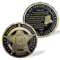 YGLLSSY Saint Michael Police Prayer Challenge Coin – Thin Blue Line Thank You Gift with Display Case