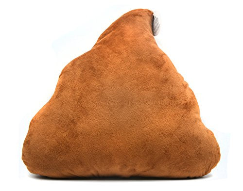 YINGGG 32cm Poop Plush Pillow – Soft Round Triangle Emotion Cushion, Cute Decorative Stuffed Toy, Brown Gift for Kids and Friends
