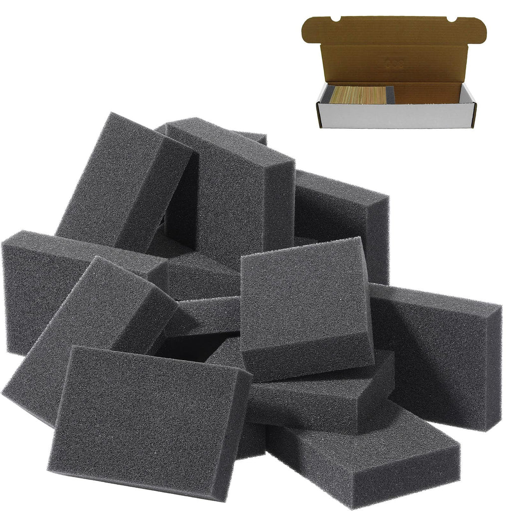 Yinkin 40-Pack EVA Foam Card Dividers for Storage Boxes – Black Shock Absorbing Spacers, 3.5 x 2.5 x 0.8 Inches