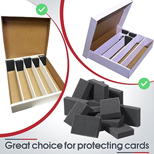 Yinkin 40-Pack EVA Foam Card Dividers for Storage Boxes – Black Shock Absorbing Spacers, 3.5 x 2.5 x 0.8 Inches