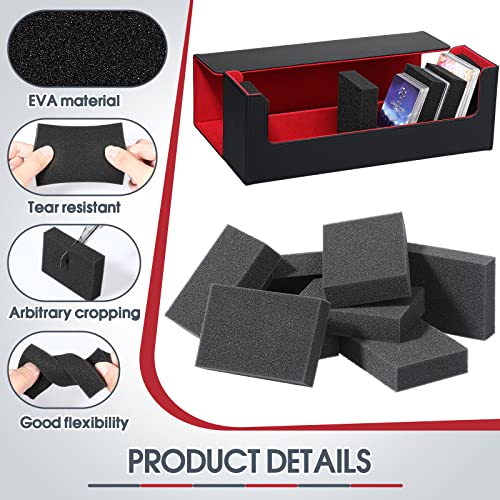 Yinkin 40-Pack EVA Foam Card Dividers for Storage Boxes – Black Shock Absorbing Spacers, 3.5 x 2.5 x 0.8 Inches