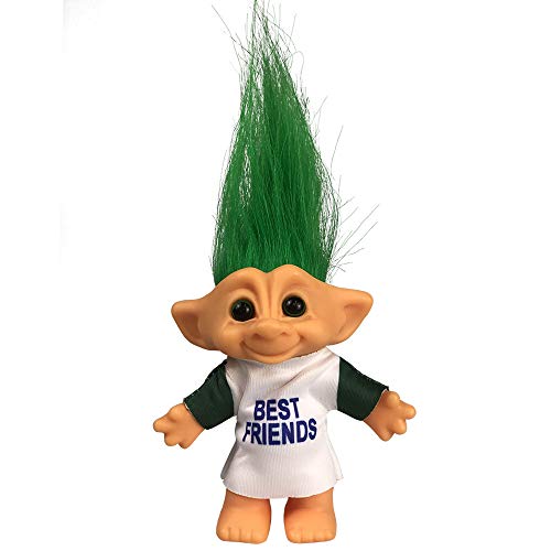 Yintlilocn 7.5" Green Vintage Troll Doll - Collectible Toy for Crafts, Party Favors, and School Projects