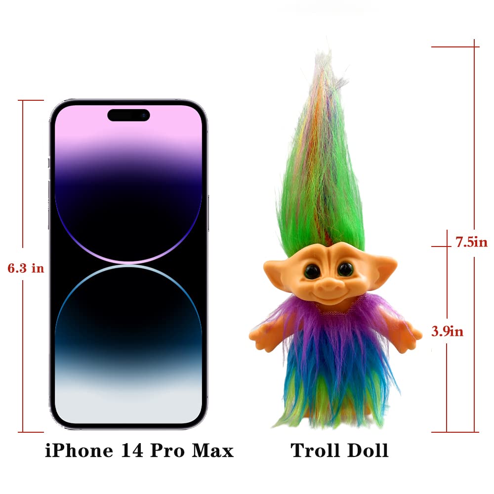 Yintlilocn Victoria Vintage Troll Doll – 7.5" Soft Hair Collectible for Crafts, Party Favors & School Projects