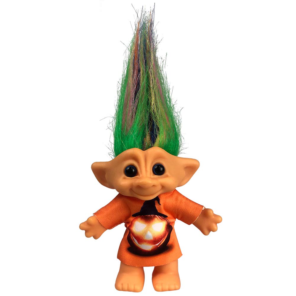 Yintlilocn Vintage Troll Doll - 7.5" Colorful Hair, PVC & Polyester, Non-Toxic, for Collections, School Projects, Arts & Crafts, Party Favors