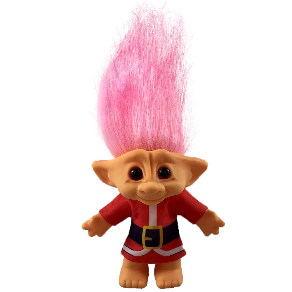 Yintlilocn Vintage Troll Doll - 7.5 Inch Pink Hair Doll for Collections, Party Favors, School Projects