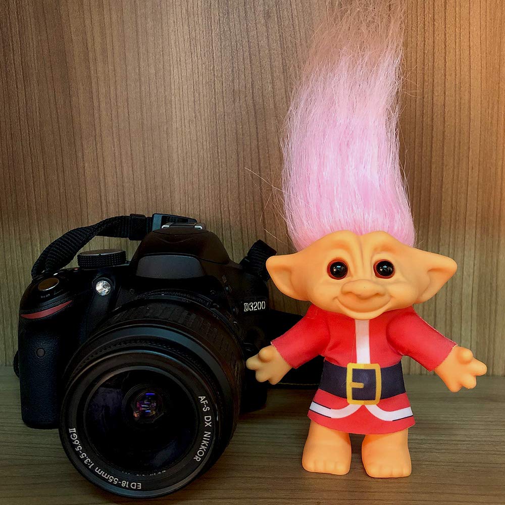 Yintlilocn Vintage Troll Doll - 7.5 Inch Pink Hair Doll for Collections, Party Favors, School Projects