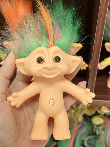 Yintlilocn Vintage Troll Doll – 7.5 Inch Collectible with Soft Hair, PVC & Polyester, for Crafts, School Projects & Party Favors