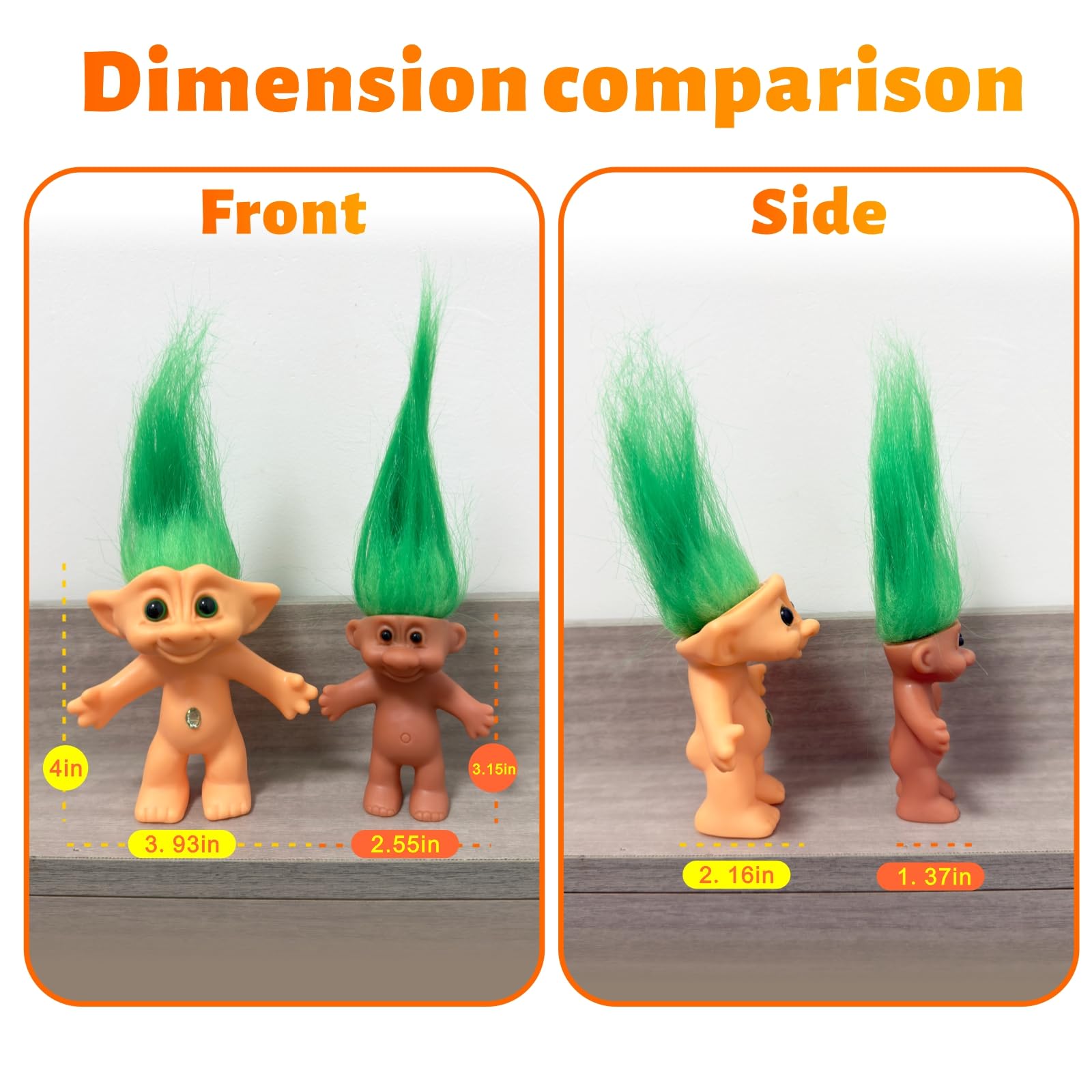 Yintlilocn Vintage Troll Doll – 7.5" White Retro Collectible with Soft Hair