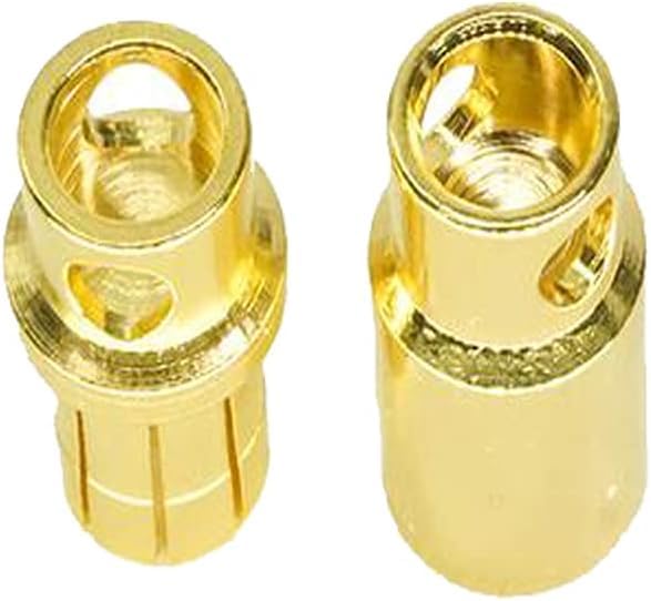 Yiqigou 10 Pairs 8.0mm Gold-Plated Bullet Connectors for RC Batteries and ESC