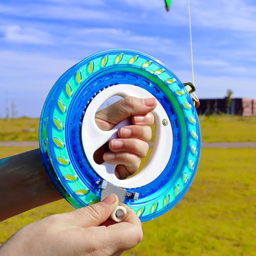 Yiranzide Kite Reel and String Spool – 7.2" Stainless Steel, 900ft Braided Line with Connector