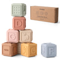 YIVEKO 8-Pack Silicone Baby Stacking Blocks – Soft Teethers & Montessori Toys for Toddlers