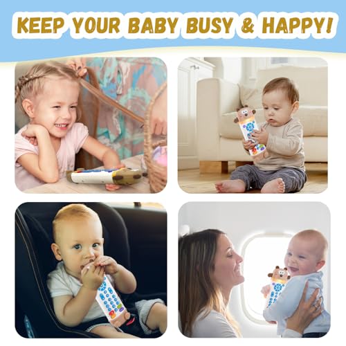 YLXHDO Baby Remote Control Toy with Music and Light – Toddler Early Education Learning Toy for Boys & Girls Ages 18 Months+ (Bear)