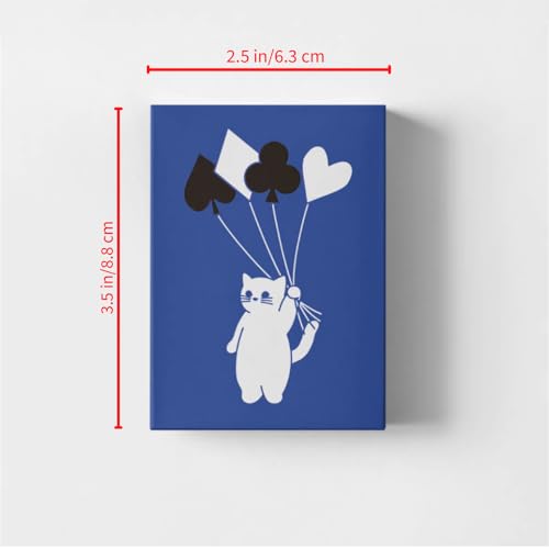 YOCEAN Blue Cat Playing Cards (2 Decks, 54 Cards Each, 3.5×4.5 inches)