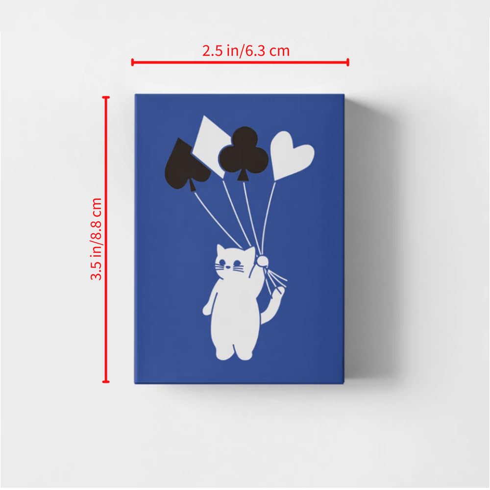 YOCEAN Blue Cat Playing Cards (2 Decks, 54 Cards Each, 3.5×4.5 inches)