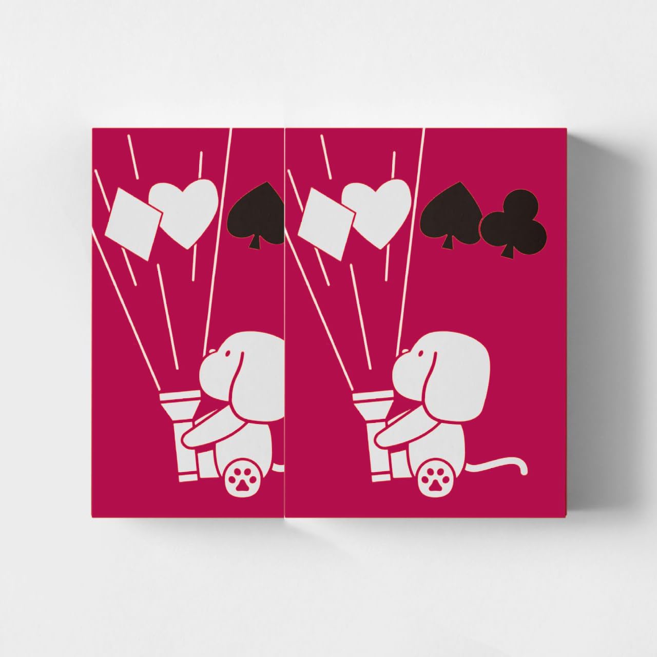 YOCEAN Cat Playing Cards (2 Decks) – 54 Unique Cat Designs per Deck, 3.5 x 4.5 Inches, Pink