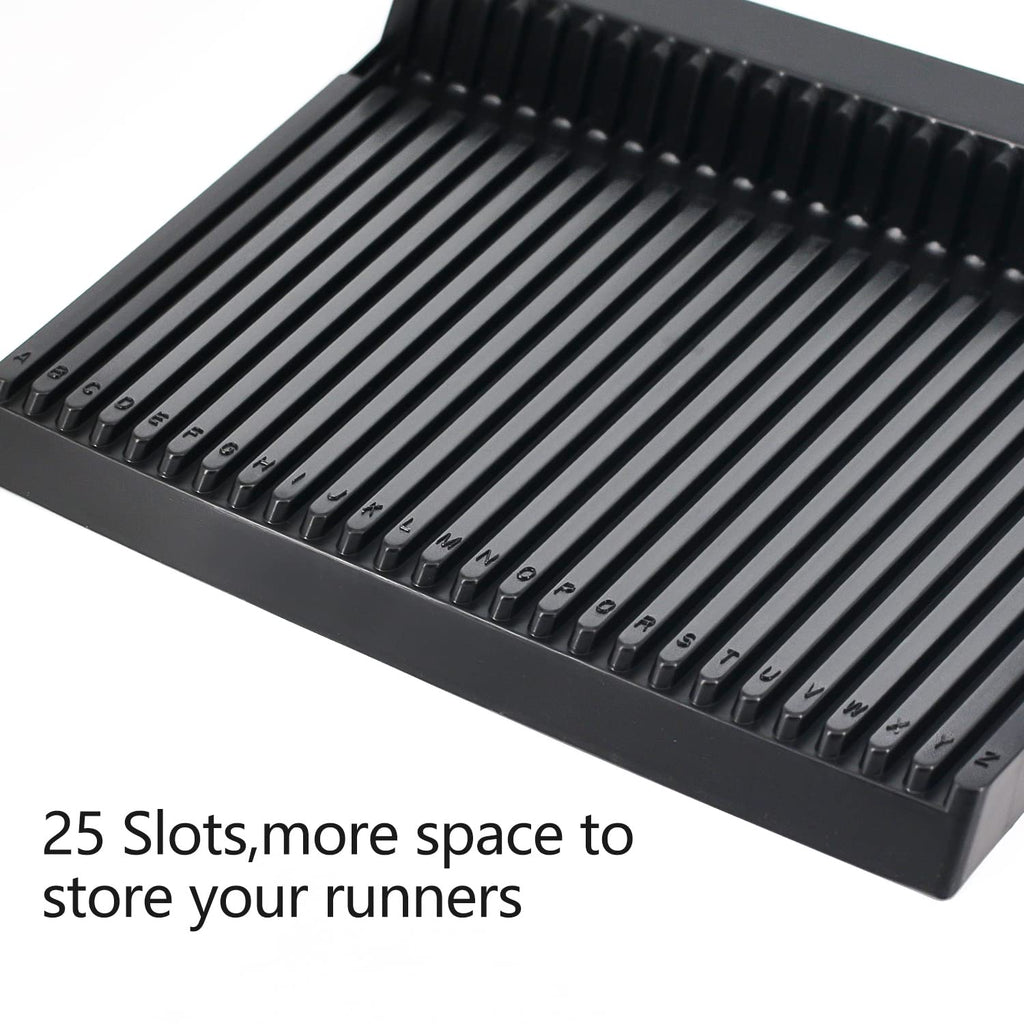 Yocoolfun Black Plastic Sprue Holder Stand for Gundam Model Parts - 25 Slots Organizer Rack