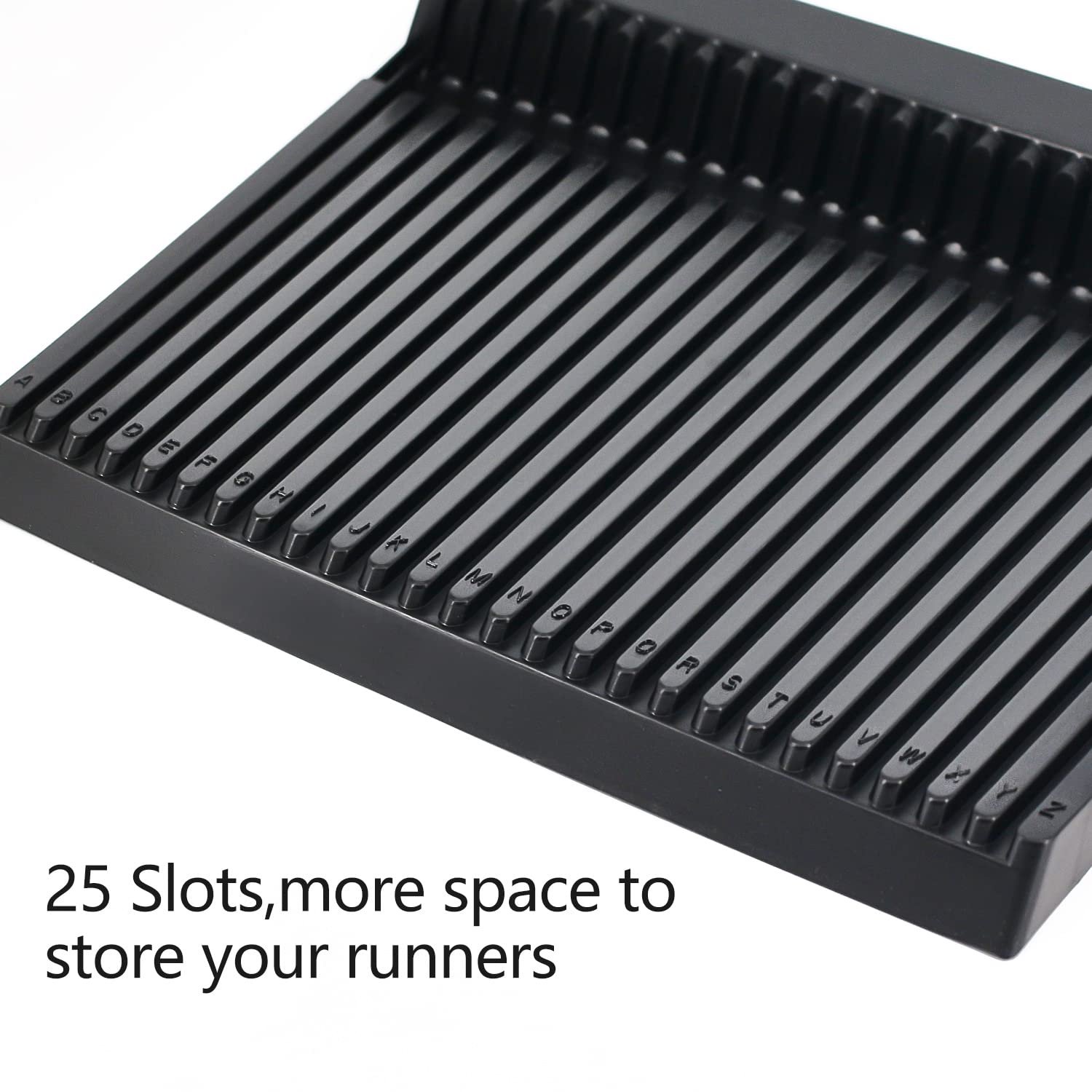 Yocoolfun Black Plastic Sprue Holder Stand for Gundam Model Parts - 25 Slots Organizer Rack