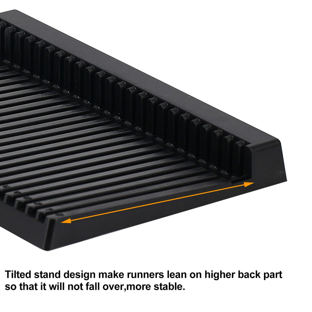 Yocoolfun Black Plastic Sprue Holder Stand for Gundam Model Parts - 25 Slots Organizer Rack