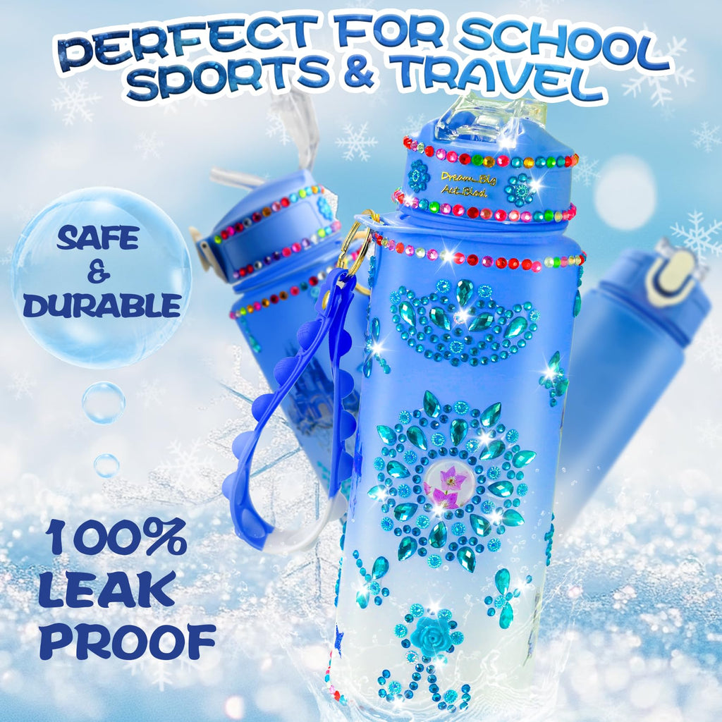 YOFUN Decorate Your Own Frozen Water Bottle Craft Kit for Girls Ages 3-8
