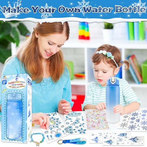 YOFUN Decorate Your Own Frozen Water Bottle Craft Kit for Girls Ages 3-8