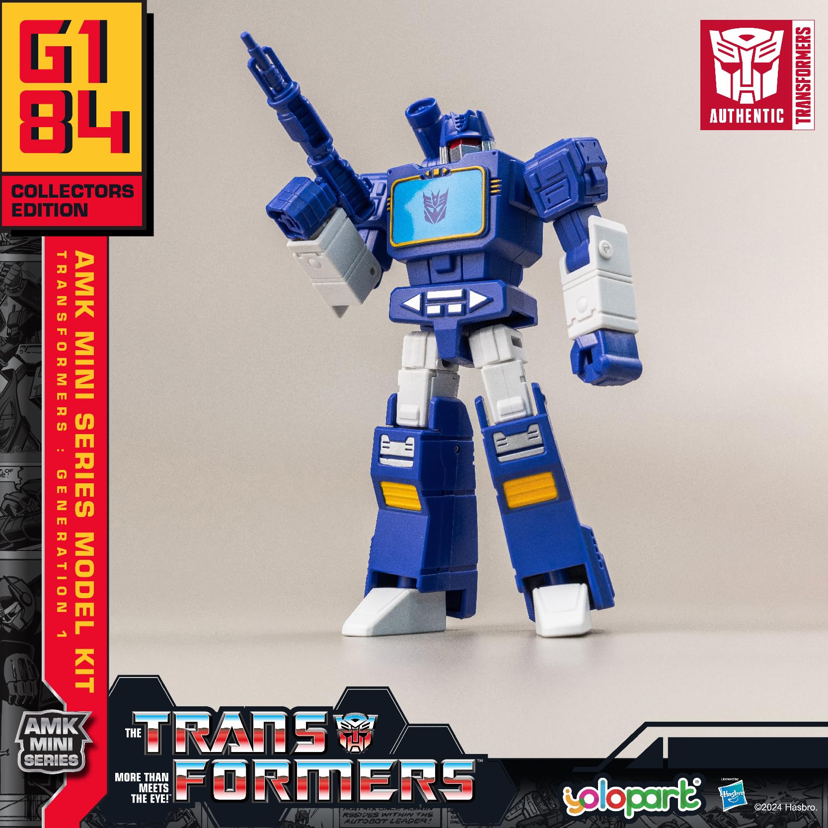 YOLOPARK AMK Mini Soundwave Action Figure – 4.33-Inch Highly Articulated Decepticon Model Kit
