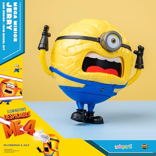 YOLOPARK Mega Jerry Action Figure – 4.7 Inch Despicable Me 4 Minion with 360° Rotation and 3 Expressions