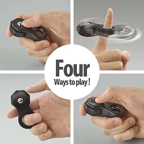 Yolscue Fidget Toy - Quiet Stress Relief Spinner for Adults & Kids, Black