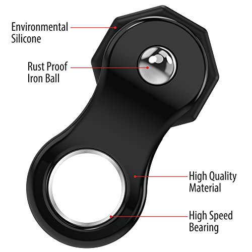 Yolscue Fidget Toy - Quiet Stress Relief Spinner for Adults & Kids, Black