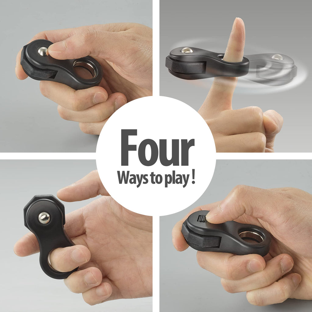 Yolscue Fidget Toy - Quiet Stress Relief Spinner for Adults & Kids, Black