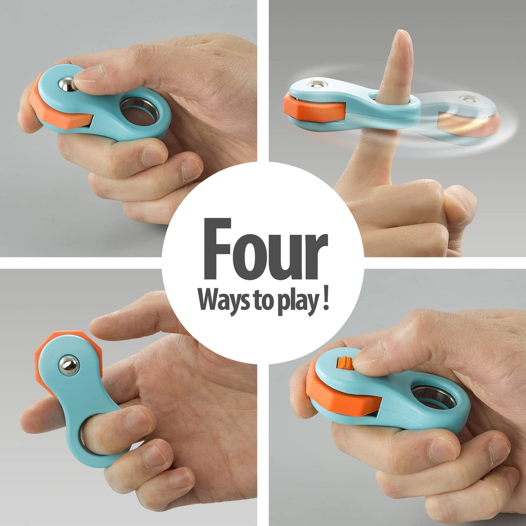 Yolscue Fidget Toy – Quiet Spinner for Stress Relief, ADHD Focus, and Finger Exercise (Blue)